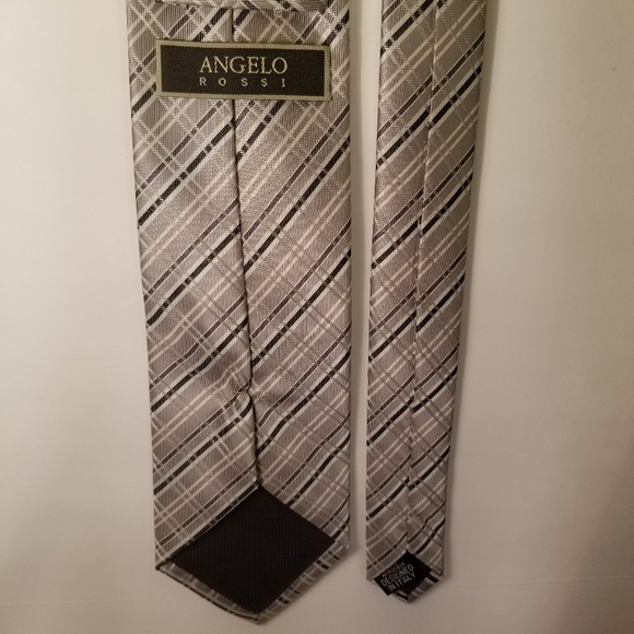 Plaid Angelo Rossi microfiber necktie - Picture 3 of 5